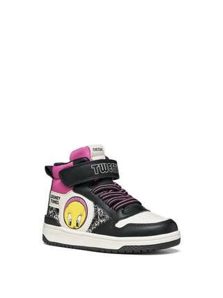 SNEAKERS RAGAZZA - GEOX NERO-FUXIA - J66HXJ 054FU 2