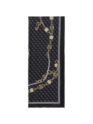 SCIARPA DONNA - GUESS NERO - AW5532 VIS03