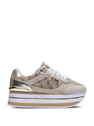 SNEAKERS DONNA - GUESS BEIGE-MARRONE - FL5HNS FAL12