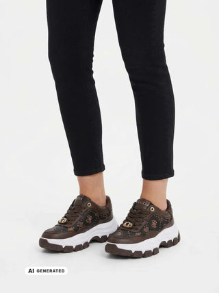 DAMEN-SNEAKER – GUESS BRAUN – FLFBRT PEL12 6
