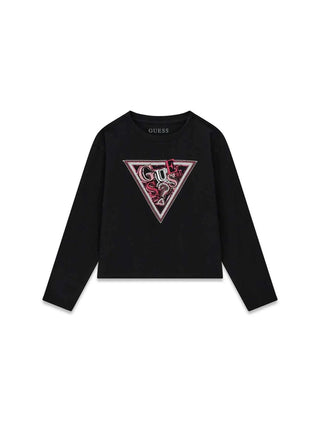 T-SHIRT RAGAZZA - GUESS KIDS NERO - J6YI07 K3704 1