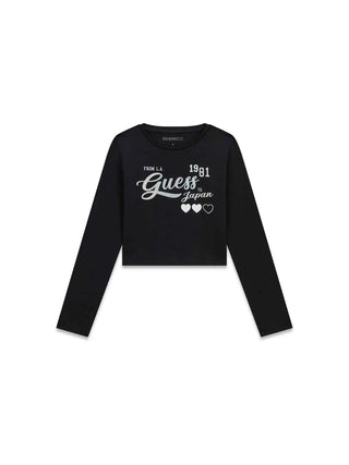 T-SHIRT RAGAZZA - GUESS KIDS NERO - J6YI35 K3774 1