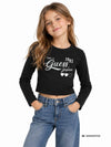 MÄDCHEN-T-SHIRT - GUESS KIDS SCHWARZ - J6YI35 K3774 3