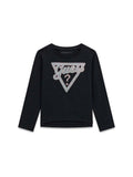 T-SHIRT BAMBINA - GUESS KIDS NERO - K6BI08 K5824