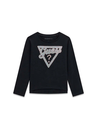 T-SHIRT BAMBINA - GUESS KIDS NERO - K6BI08 K5824 1