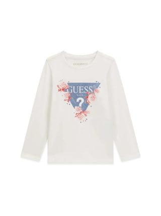 T-SHIRT BAMBINA - GUESS KIDS BIANCO - K6BI17 K5848