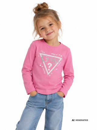 T-SHIRT MÄDCHEN - GUESS KIDS ROSA - K6YI02 K3663 3