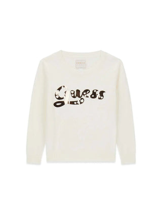MAGLIA BAMBINA - GUESS KIDS CREMA - K6YR03 Z0813 1