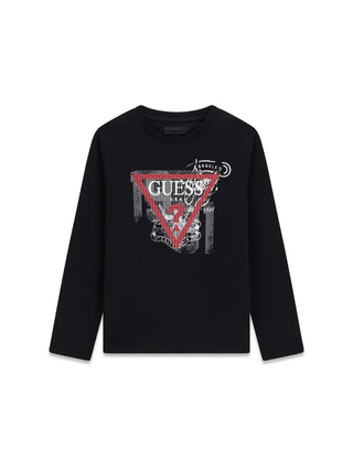 T-SHIRT JUNGE - GUESS KIDS SCHWARZ - L6BI21 K5747 1