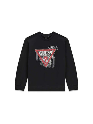 Jungen-Sweatshirt - GUESS KIDS SCHWARZ - L6BQ04 K5919