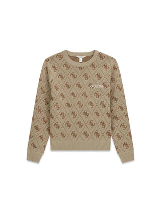 MAGLIA RAGAZZO - GUESS KIDS BEIGE - L6YR15 Z0893 1