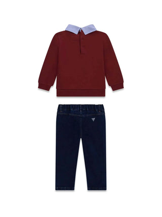 COMPLETO BAMBINO - GUESS KIDS BORDEAUX - N6YG07 K5170 2