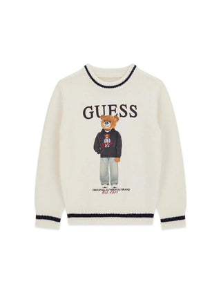 MAGLIA BAMBINO - GUESS KIDS CREMA - N6YR06 Z0903 1