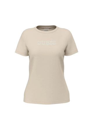 T-SHIRT DONNA - GUESS ATHLEISURE CREMA - V3BI11 J1314