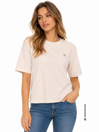 DAMEN-T-SHIRT - GUESS ATHLEISURE WEISS - V4BI21 I3Z14 3