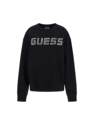 FELPA DONNA - GUESS ATHLEISURE NERO - V4BQ15 K7UW2