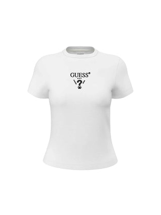 T-SHIRT DONNA - GUESS ATHLEISURE BIANCO - V4YI21 KCDH1