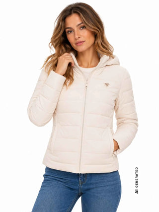 DAMENJACKE - GUESS ATHLEISURE WEISS - V4YL04 WF3X0 3
