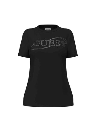 T-SHIRT DONNA - GUESS ATHLEISURE NERO - V6BI01 K6248 1