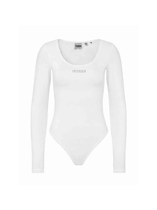 DAMEN T-SHIRT - GUESS ATHLEISURE CREME - V6BP12 K6916