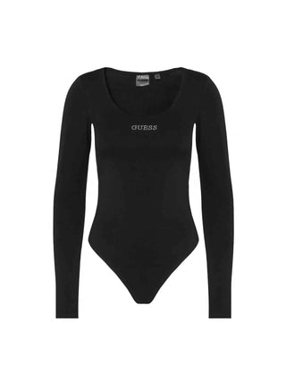 DAMEN T-SHIRT - GUESS ATHLEISURE SCHWARZ - V6BP12 K6916