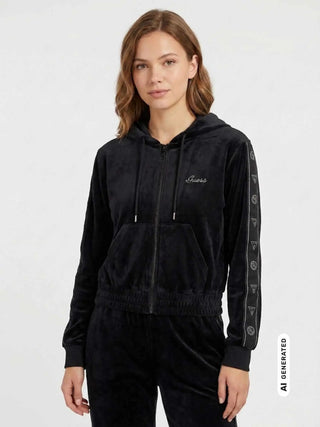DAMEN SWEATSHIRT - GUESS ATHLEISURE SCHWARZ - V6BQ07 K6301 2