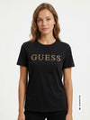 DAMEN T-SHIRT - GUESS ATHLEISURE SCHWARZ - V6RI20 J1314 3