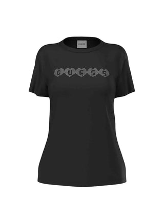 T-SHIRT DONNA - GUESS ATHLEISURE NERO - V6YI08 K4689