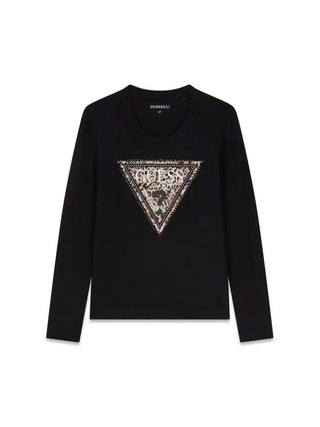 T-SHIRT DONNA - GUESS APPAREL NERO - W6BI57 K7387 1