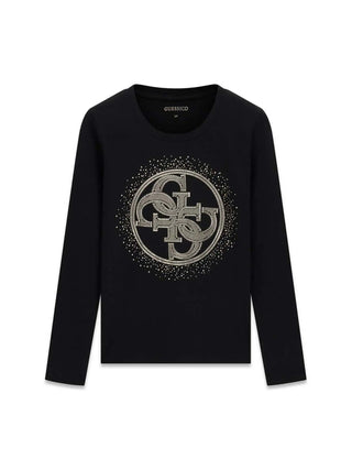 T-SHIRT DONNA - GUESS APPAREL NERO - W6BI58 K7388 1