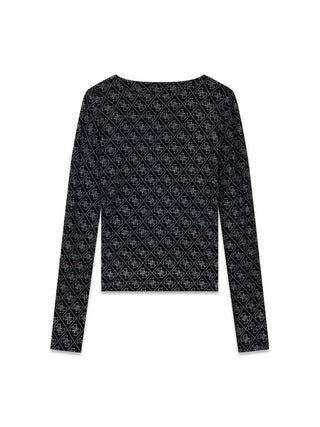 T-SHIRT DONNA - GUESS APPAREL NERO - W6BP26 K6284 1