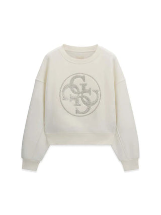 FELPA DONNA - GUESS APPAREL BIANCO - W6BQ13 K6059