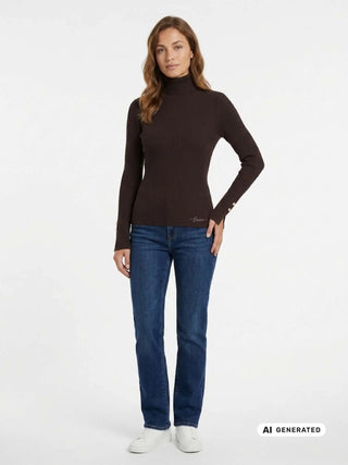 DAMENSHIRT - GUESS APPAREL KAFFEE - W6BR29 Z1417 3