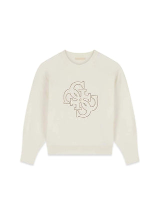 MAGLIA DONNA - GUESS APPAREL BIANCO - W6BR52 Z1453