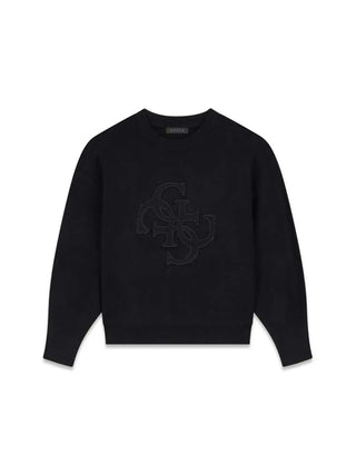 MAGLIA DONNA - GUESS APPAREL NERO - W6BR52 Z1453
