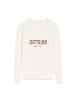 MAGLIA DONNA - GUESS APPAREL BIANCO - W6BR55 Z1456 1
