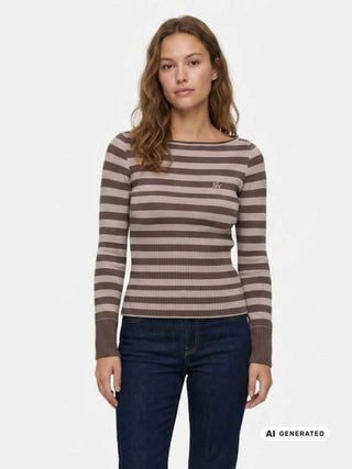 DAMEN T-SHIRT - GUESS JEANS BRAUN - W6BR66 Z1616 3