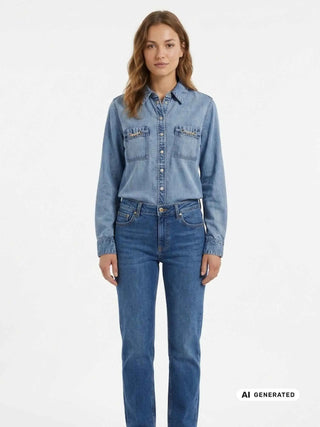 DAMENHEMD - GUESS APPAREL JEANS - W6YH19 D1353 2