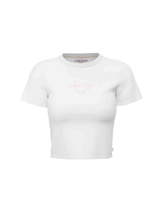 T-SHIRT DONNA - GUESS JEANS BIANCO - W6YI05 K3640 1