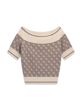 MAGLIA DONNA - GUESS APPAREL MARRONE - W6YR19 Z0962