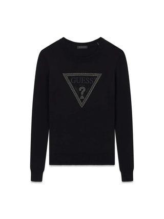 MAGLIA DONNA - GUESS APPAREL NERO - W6YR28 Z0976