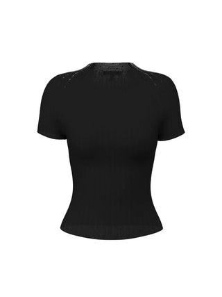 MAGLIA DONNA - GUESS APPAREL NERO - W6YR31 Z1023