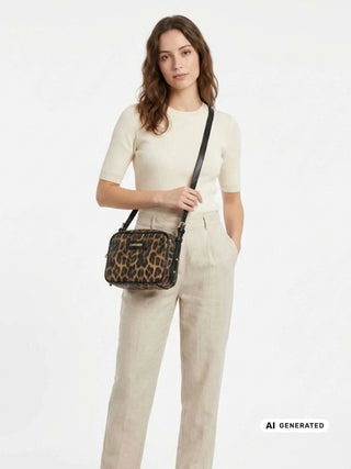 DAMEN UMHÄNGETASCHE - CAFE NOIR LEOPARD - C3NN1103 4