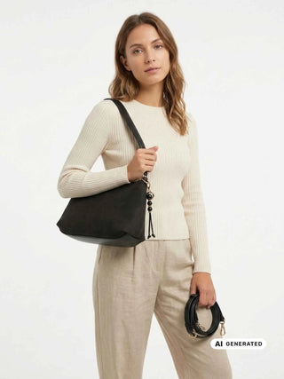DAMEN-UMHÄNGETASCHE - CAFE NOIR SCHWARZ - C3NP1139 4