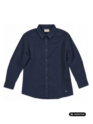 DAMENHEMD - GAUDI JEANS BLAU - 621BD45005