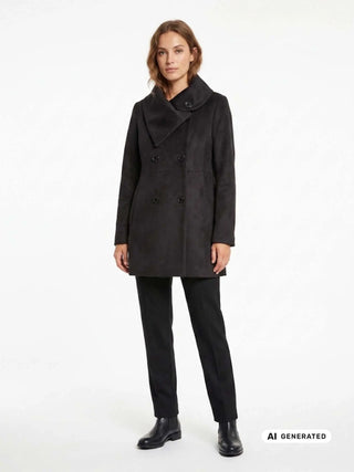 DAMENMANTEL - DENNY ROSE SCHWARZ - 621ND35011 2