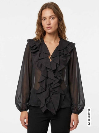 BLUSE DAMEN - DENNY ROSE SCHWARZ - 621ND45019 2