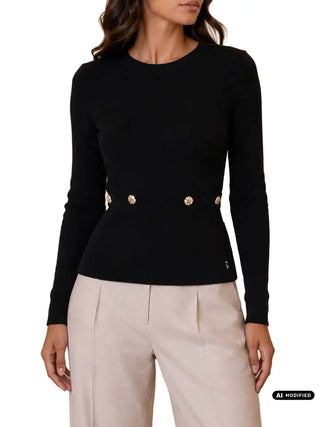 DAMENPULLOVER - DENNY ROSE SCHWARZ - 621ND53006