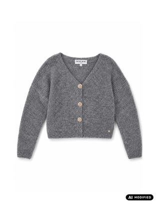 DAMEN CARDIGAN - DENNY ROSE GRAU - 621ND53032
