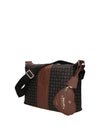 BORSA A SPALLA DONNA - POLLINI NERO-MARRONE - TE8400PP02Q1Z 2